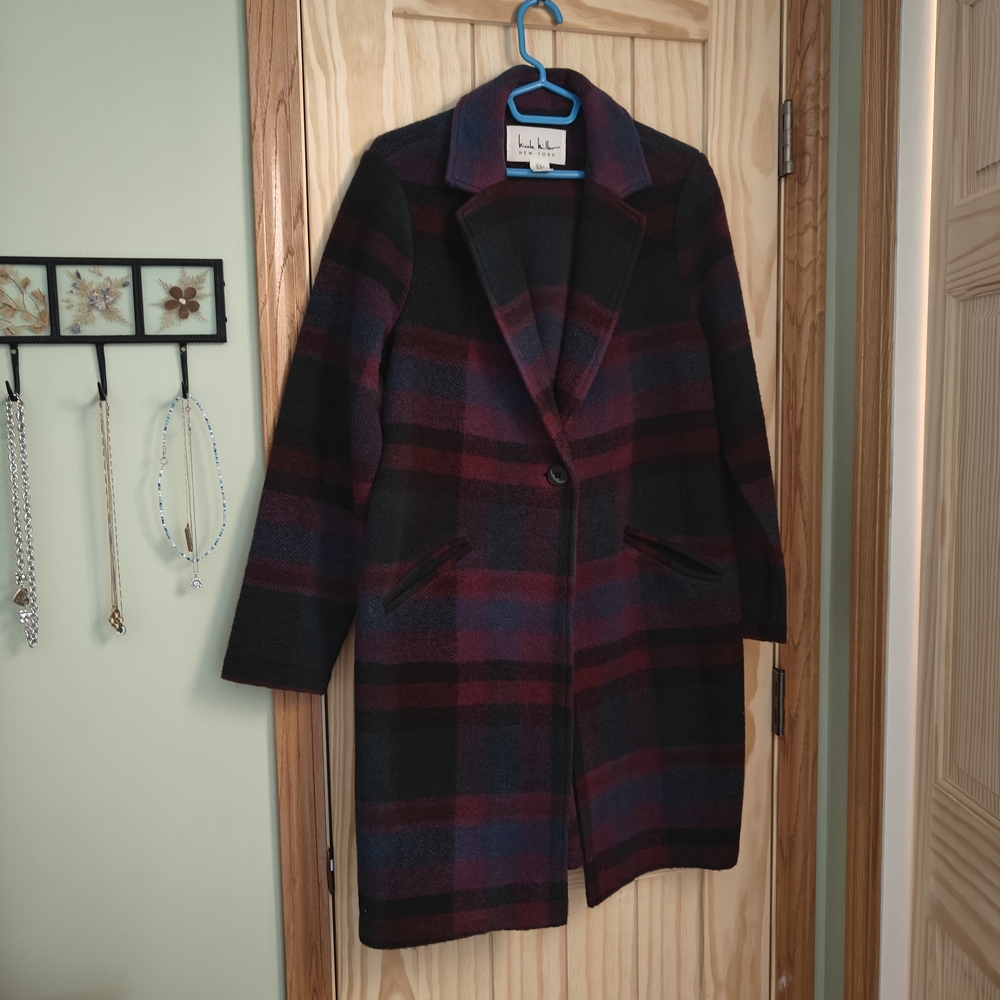 Nicole Miller Plaid Coat